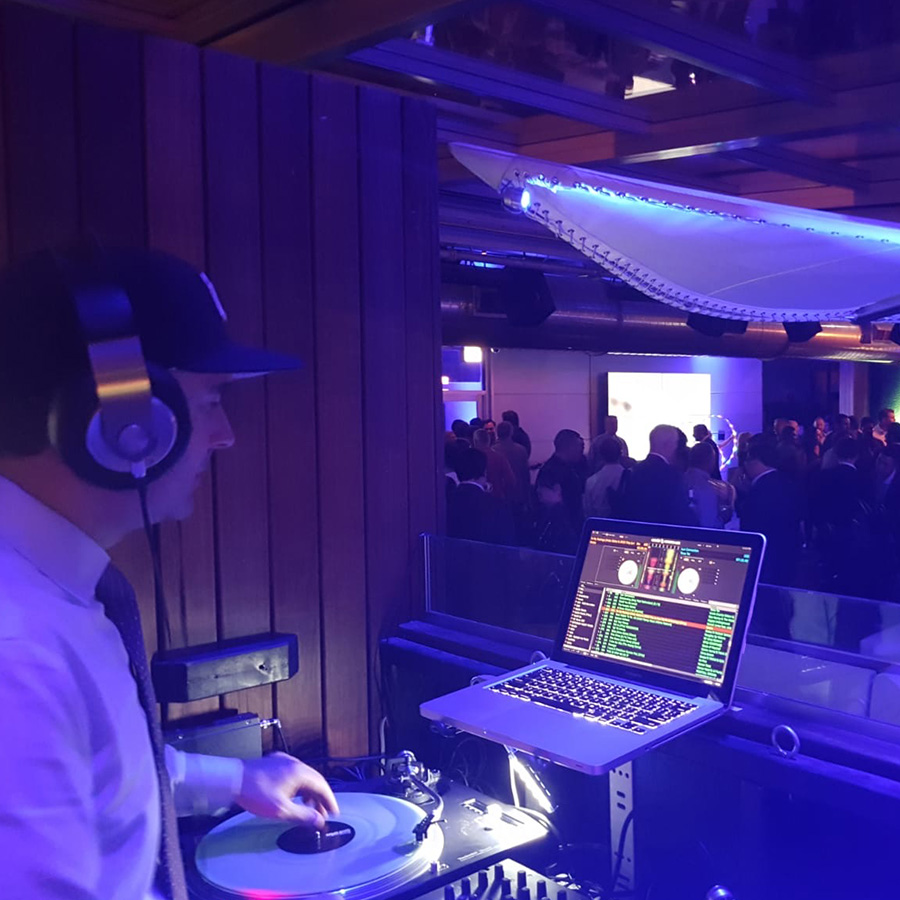 DJ at the launch event