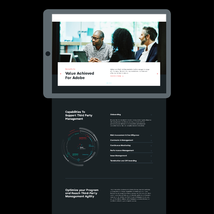 Aravo website design